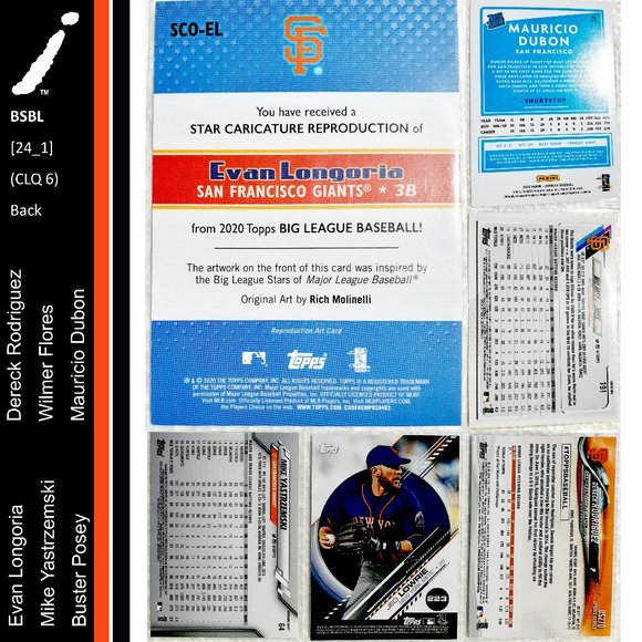 San Francisco Giants 6 Card Lot - BSBL [24_1] - Picture 2 of 14